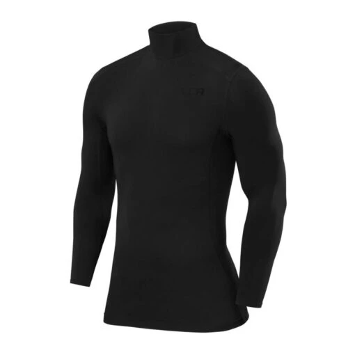 Haut à Col Montant Couche De Base Manches Longues Pro Performance Pour Hommes -Sportive Soldes haut a col montant couche de base manches longues pro performance pour hommes